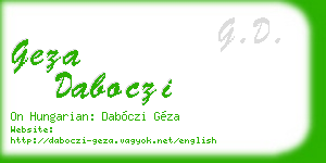geza daboczi business card